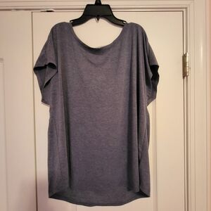 Blue top with V - drop in back